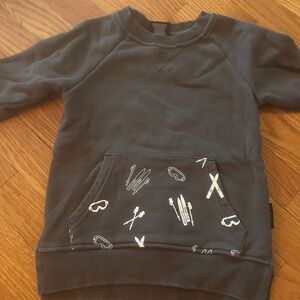 Little Bipsy Grey Ski Sweatshirt Crewneck 3-4T